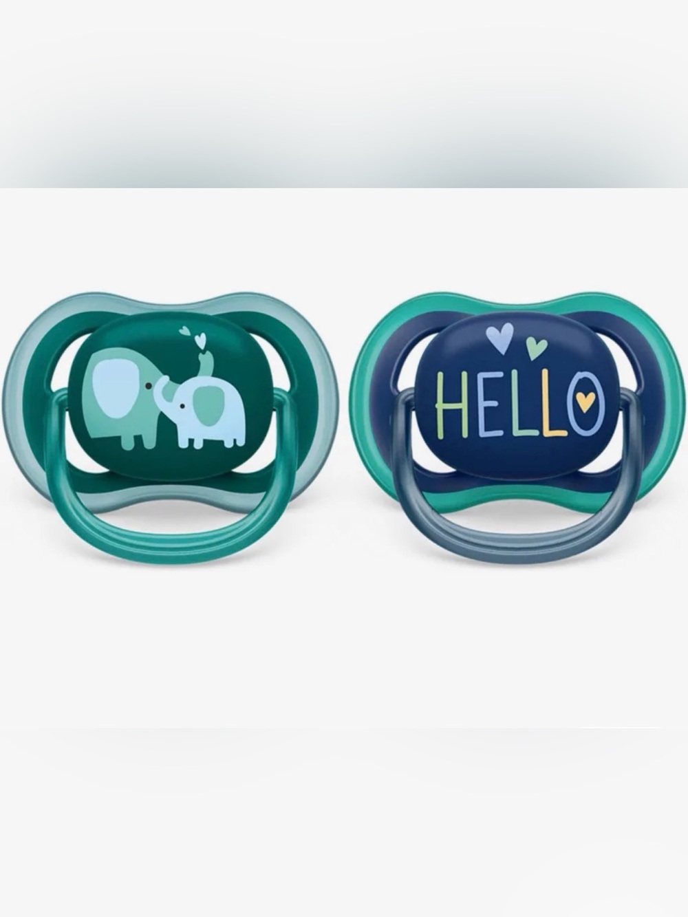 Philips Teal and Navy Baby Pacifiers - Elephant & Hello Designs